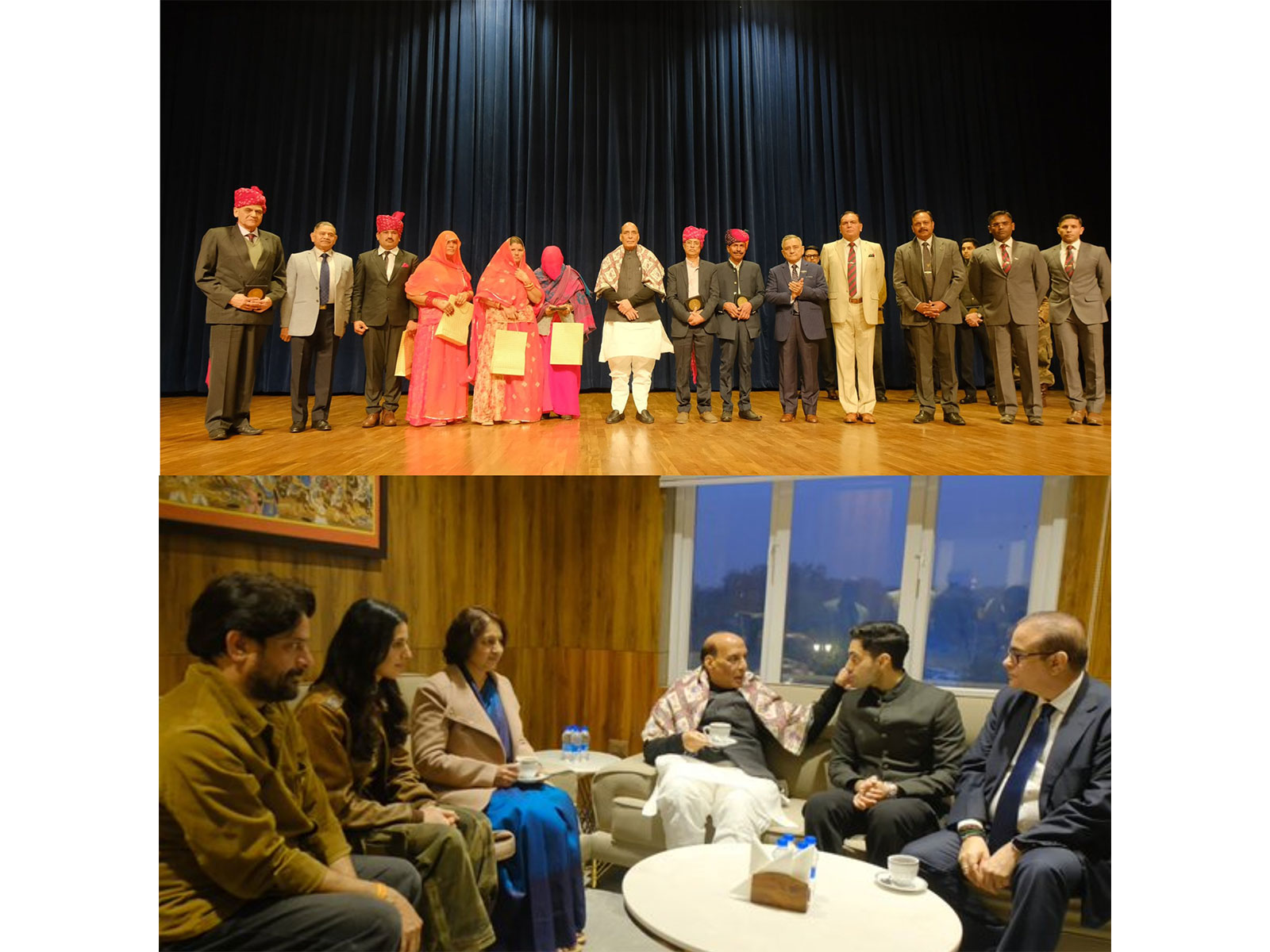 Rajnath Singh meets 'Ikkis' team (Photo/X@rajnathsingh)