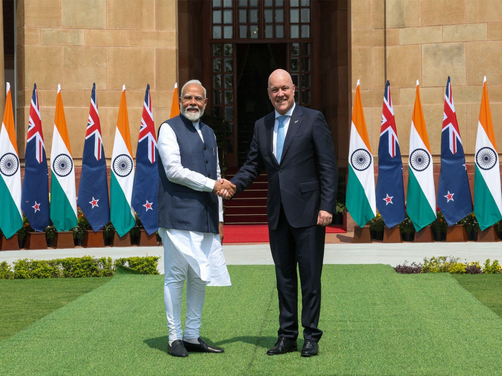 PM Narendra Modi with New Zealand PM Christopher Luxon (File Photo/ANI)