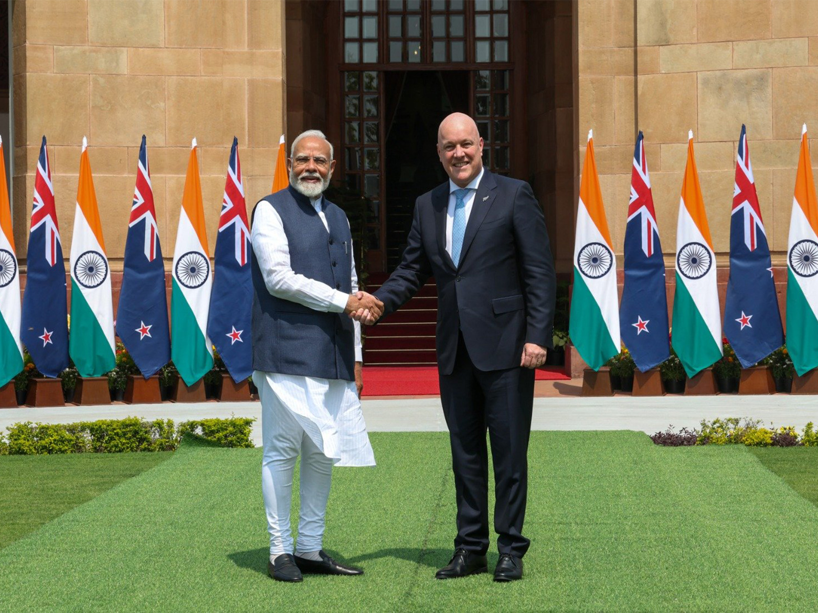 PM Modi with New Zealand PM Christopher Luxon (File Photo/ANI)