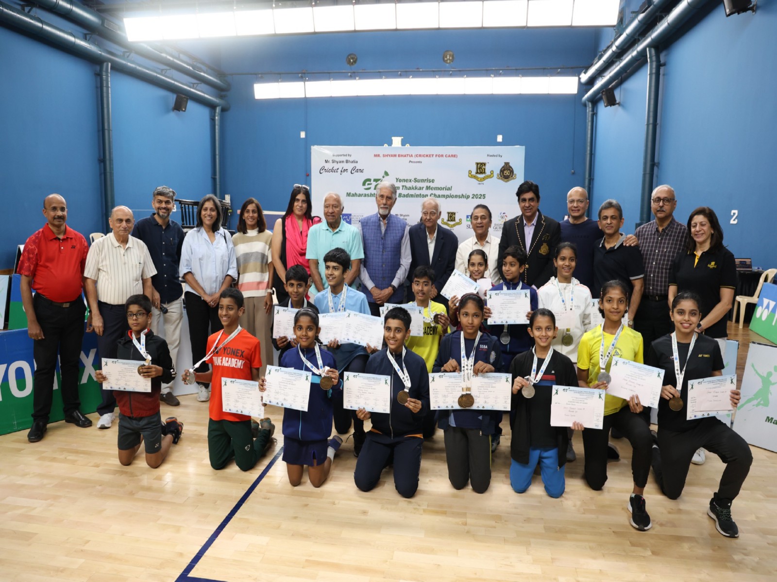 Winners of Gautam Thakkar Memorial Junior State Badminton Championships (Image: Gautam Thakkar Memorial Junior State Badminton)