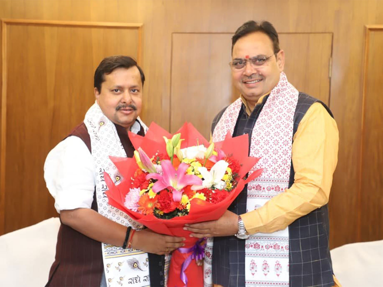  Rajasthan Chief Minister Bhajanlal Sharma and Nitin Nabin(Photo/ANI)