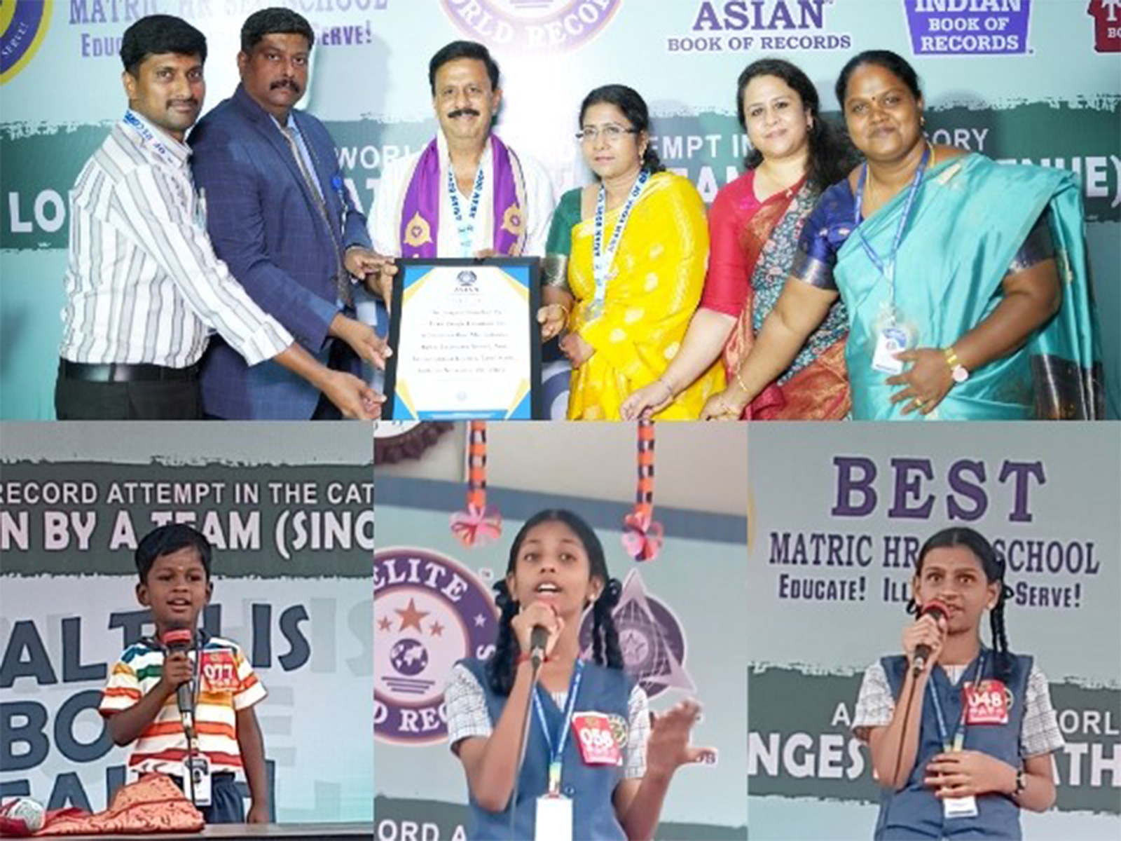 Best Matriculation Higher Secondary School Sets Elite World Records with Historic Talkathon
