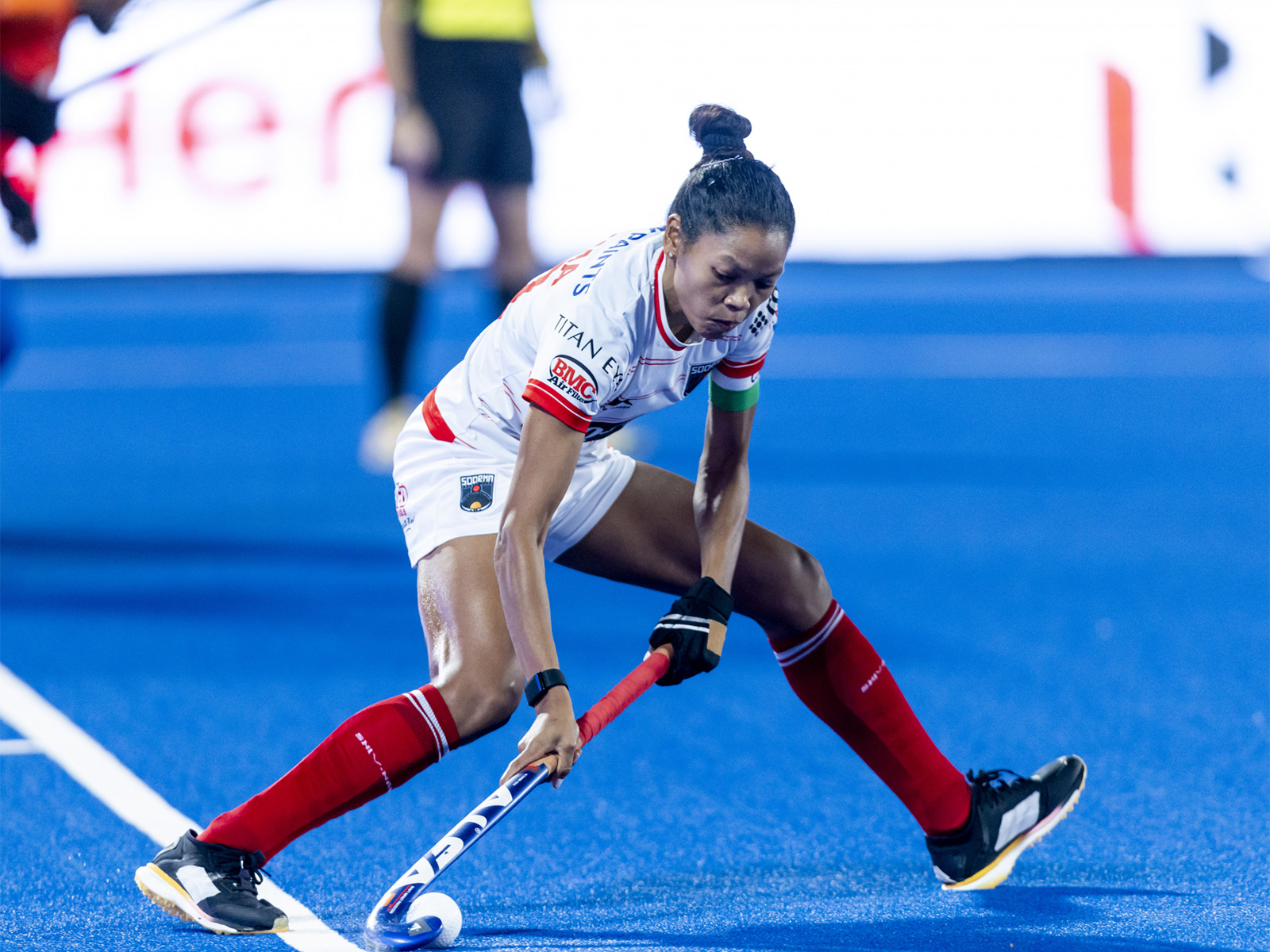 JSW Soorma Hockey Club co-captain Salima Tete in action during HIL (Image: HI)