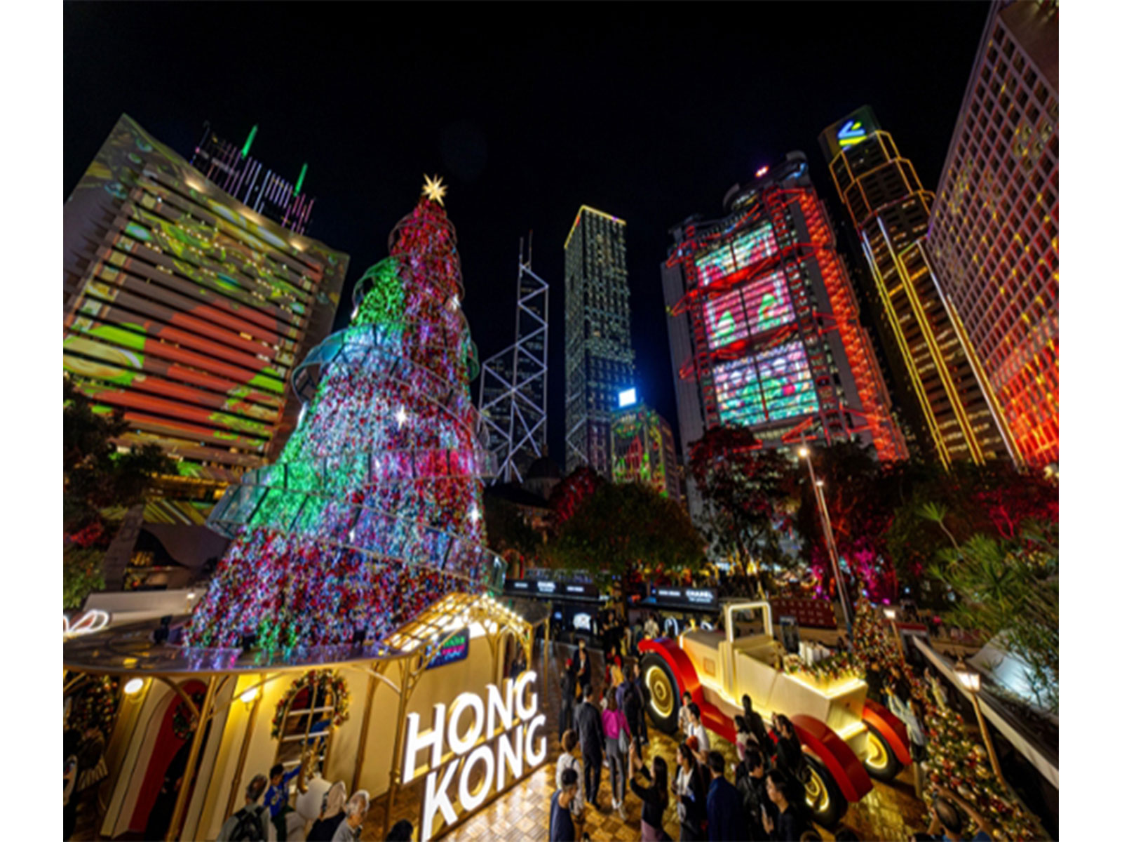 Central comes alive with festive light installations ahead of Hong Kong's New Year countdown