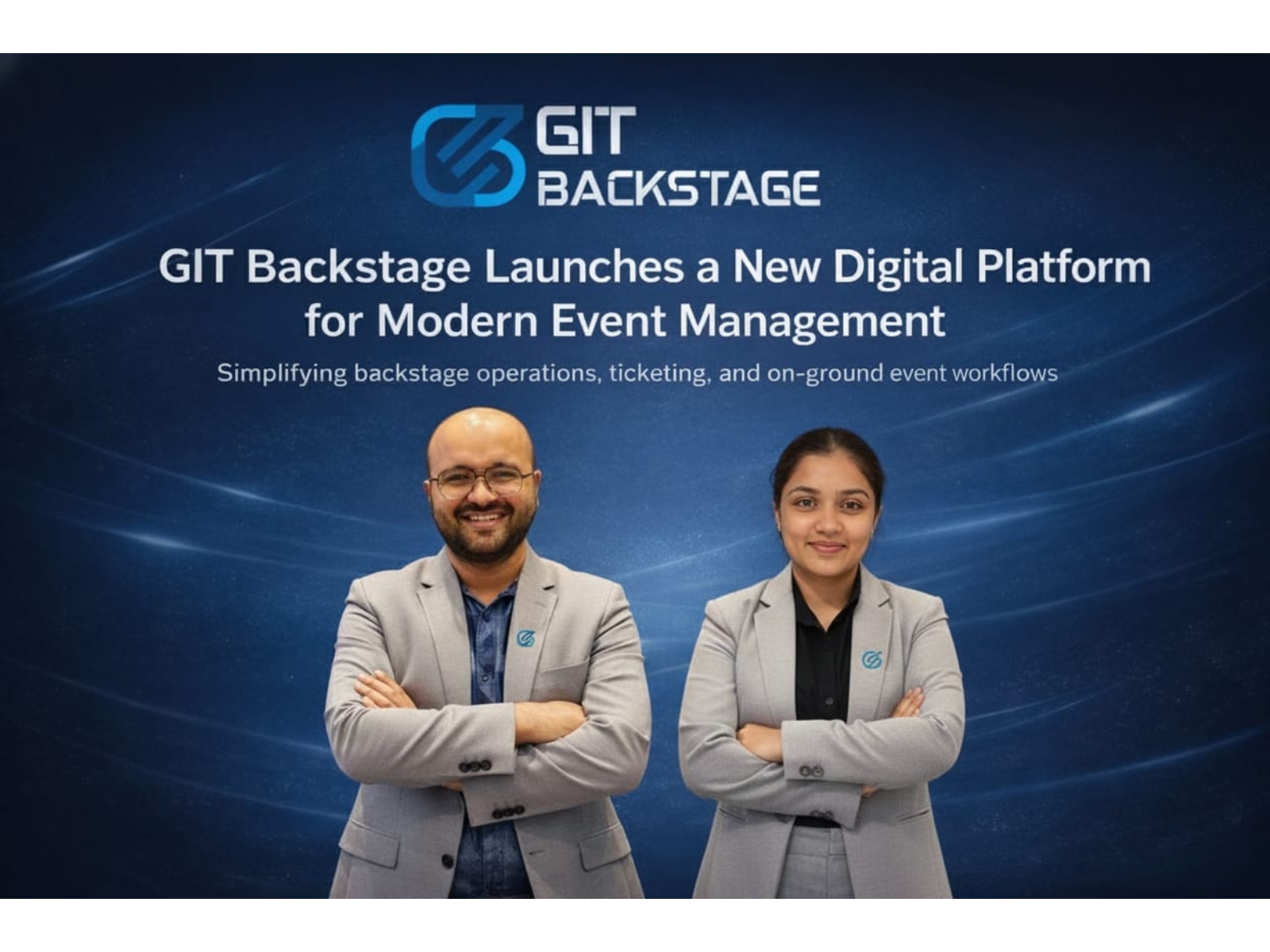 Satish Thakre and Prachi Mahale, Directors of the company, GIT Backstage