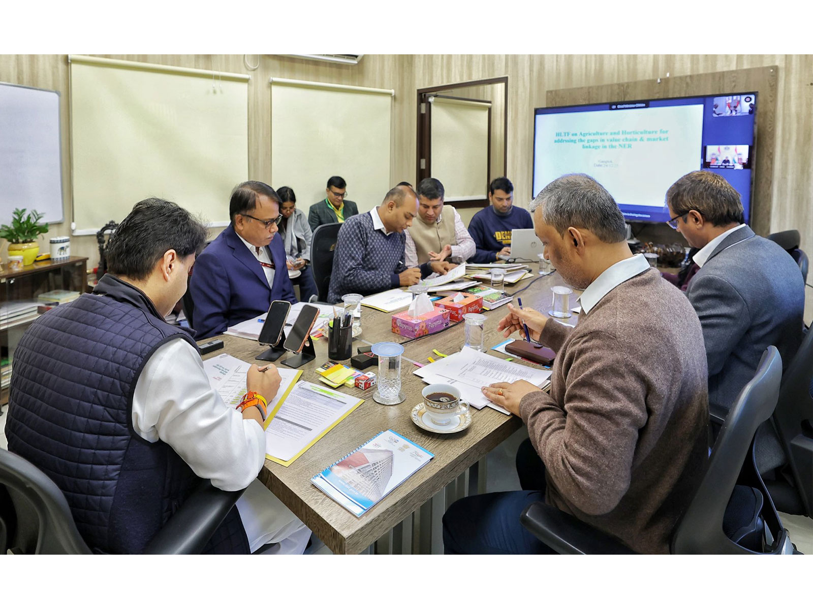 Union Minister for Communications and the Development of the North Eastern Region, Jyotiraditya M. Scindia in the meeting. (Photo/@JM_Scindia)