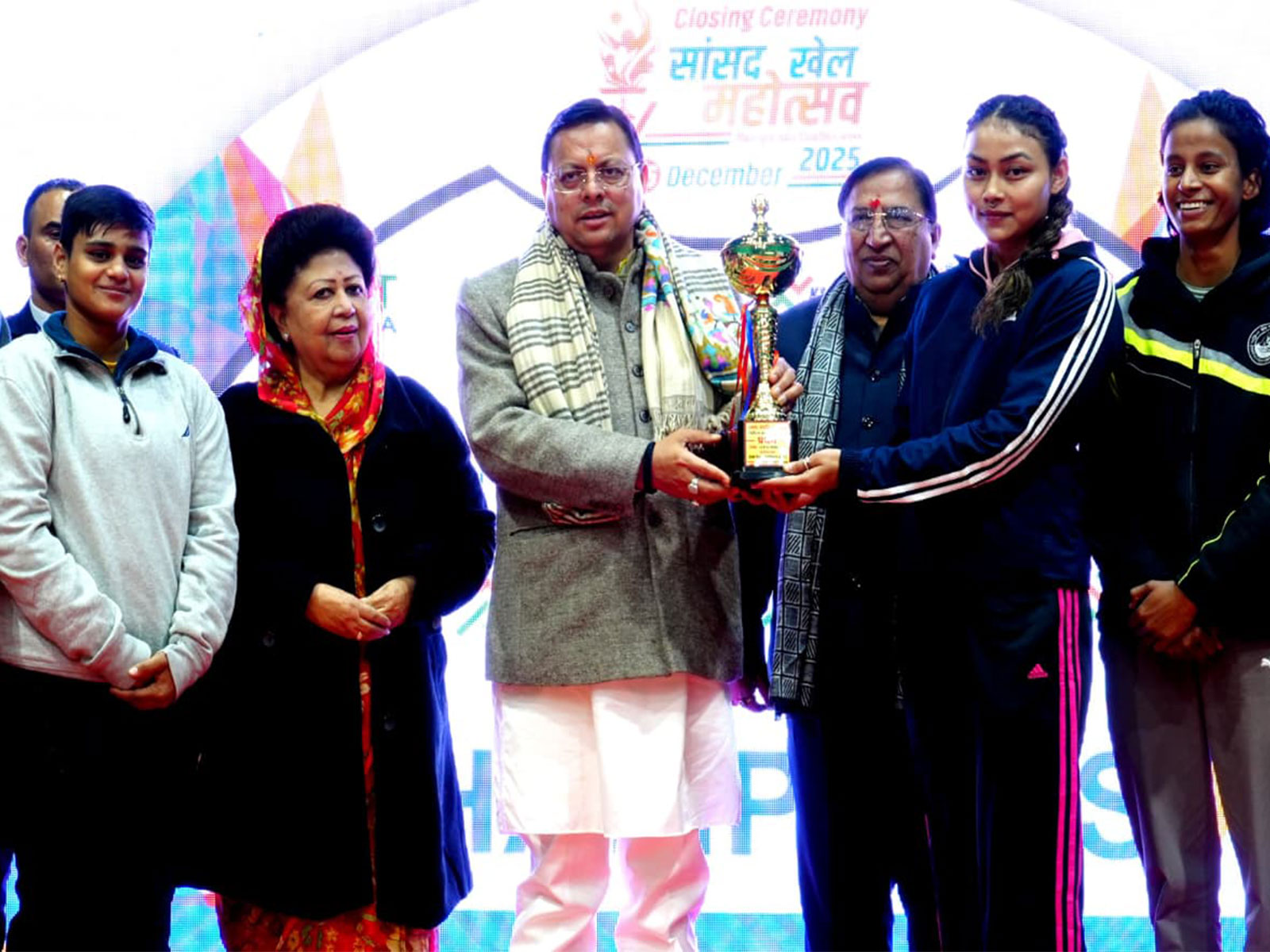 CM Dhami participates in MP Sports Festival closing ceremony (Photo/release)