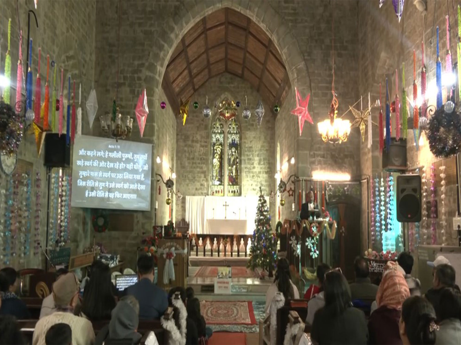 St John Church attracts tourists celebrating Christmas in Dharamshala. (Photo/ANI)
