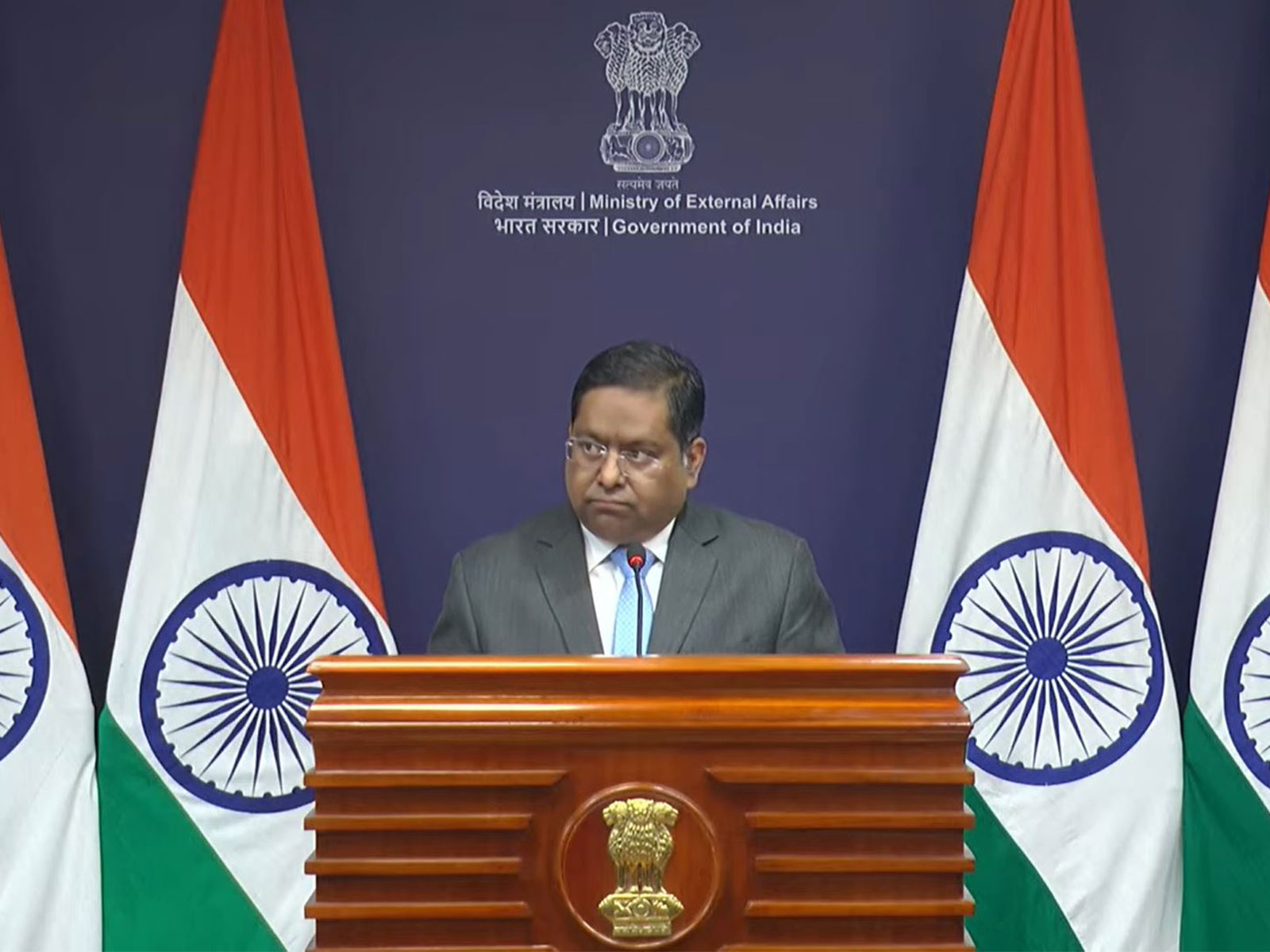 MEA Spokesperson Randhir Jaiswal (Photo/MEAYoutube)