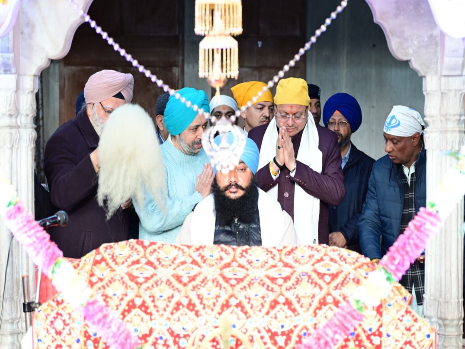 Uttarakhand Chief Minister Dhami at Gurdwara Shri Guru Singh Sabha, Dehradun (Photo/Uttarakhand CMO)