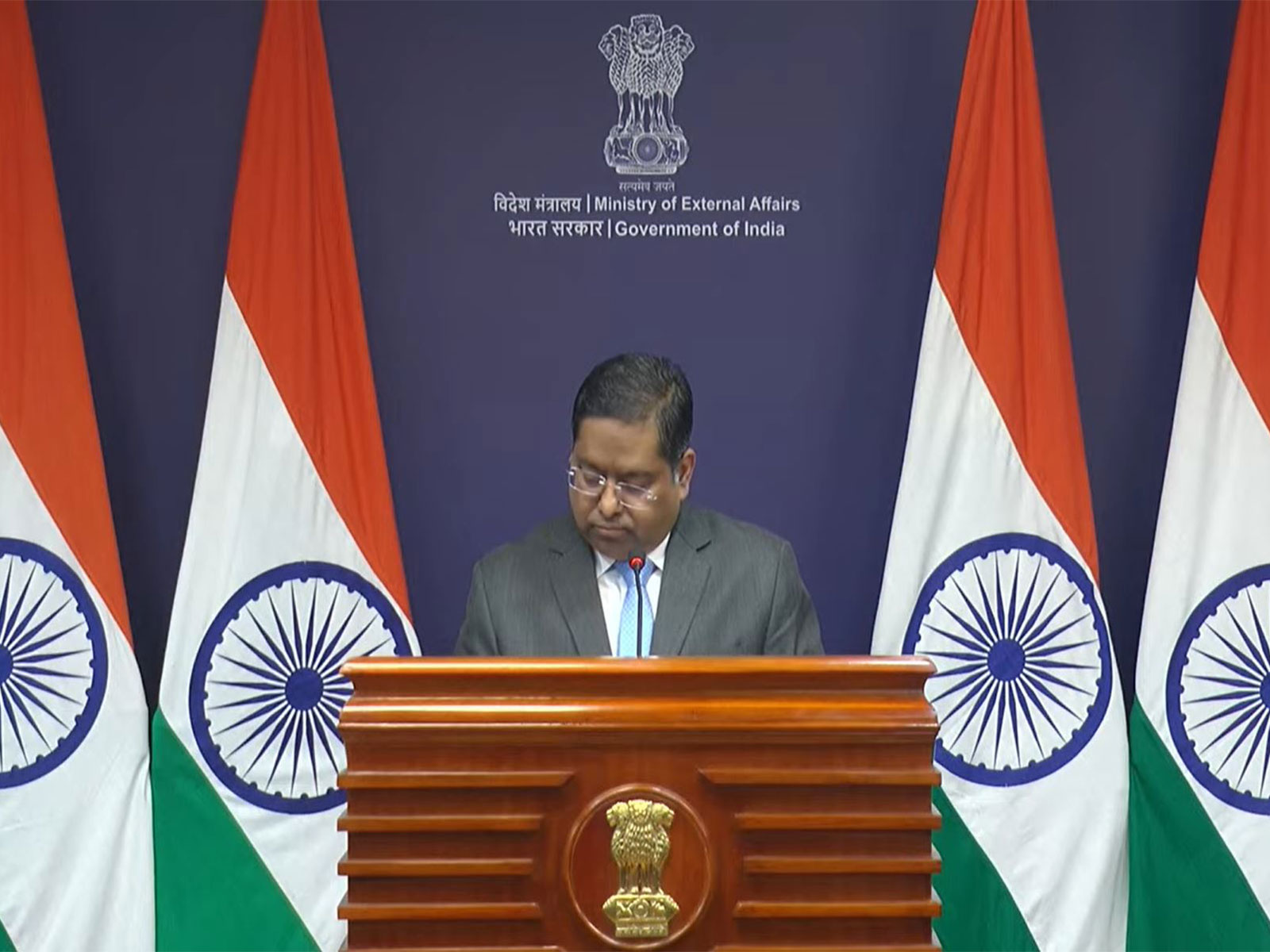 MEA Spokesperson Randhir Jaiswal (Photo/MEAYoutube)