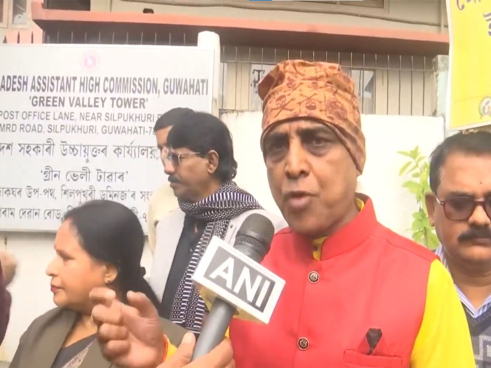 Bengali United Forum holds protest in Assam (Photo/ANI)