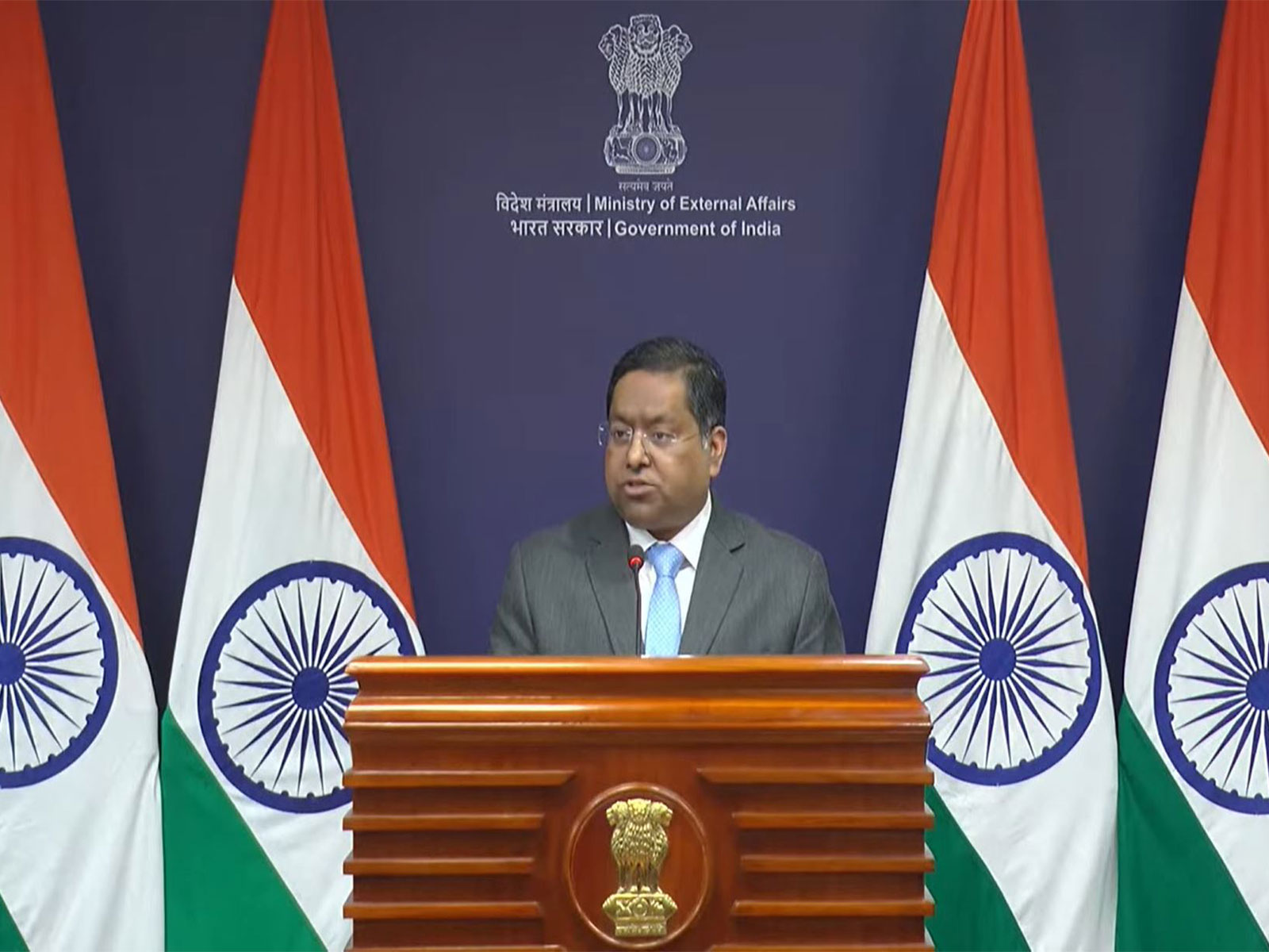 MEA Spokesperson Randhir Jaiswal (Photo/MEAYoutube)