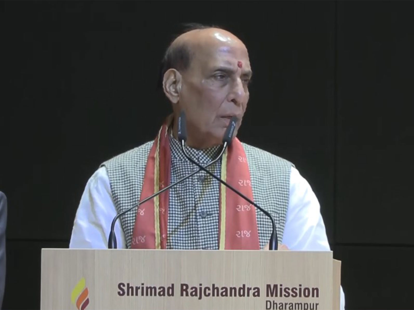 Defence Minister Rajnath Singh, Dharampur, Gujarat (Photo/ANI)
