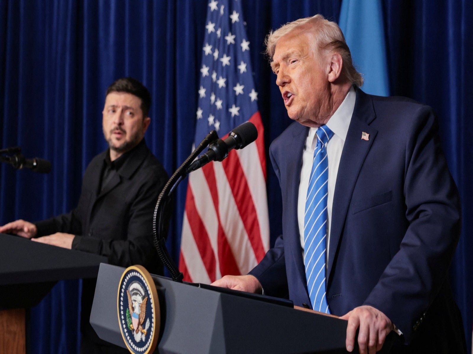 US President Donald Trump with his Ukrainian counterpart Volodymyr Zelenskyy (Photo/Reuters)