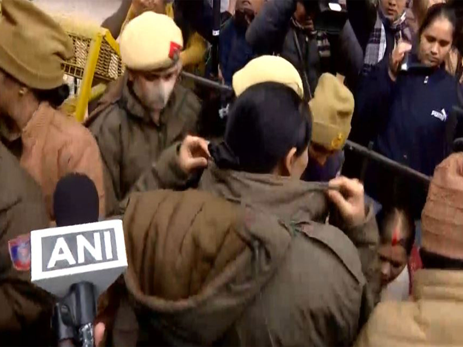 Visual from the protest outside Supreme Court (Photo/ANI)