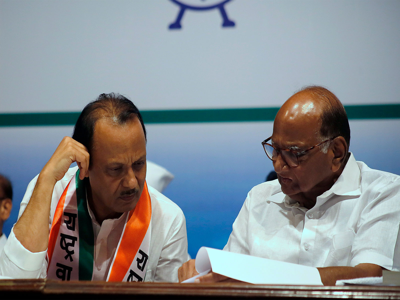 Maharashtra Deputy CM Ajit Pawar and NCP-SCP chief Sharad Pawar (File photo/ANI)