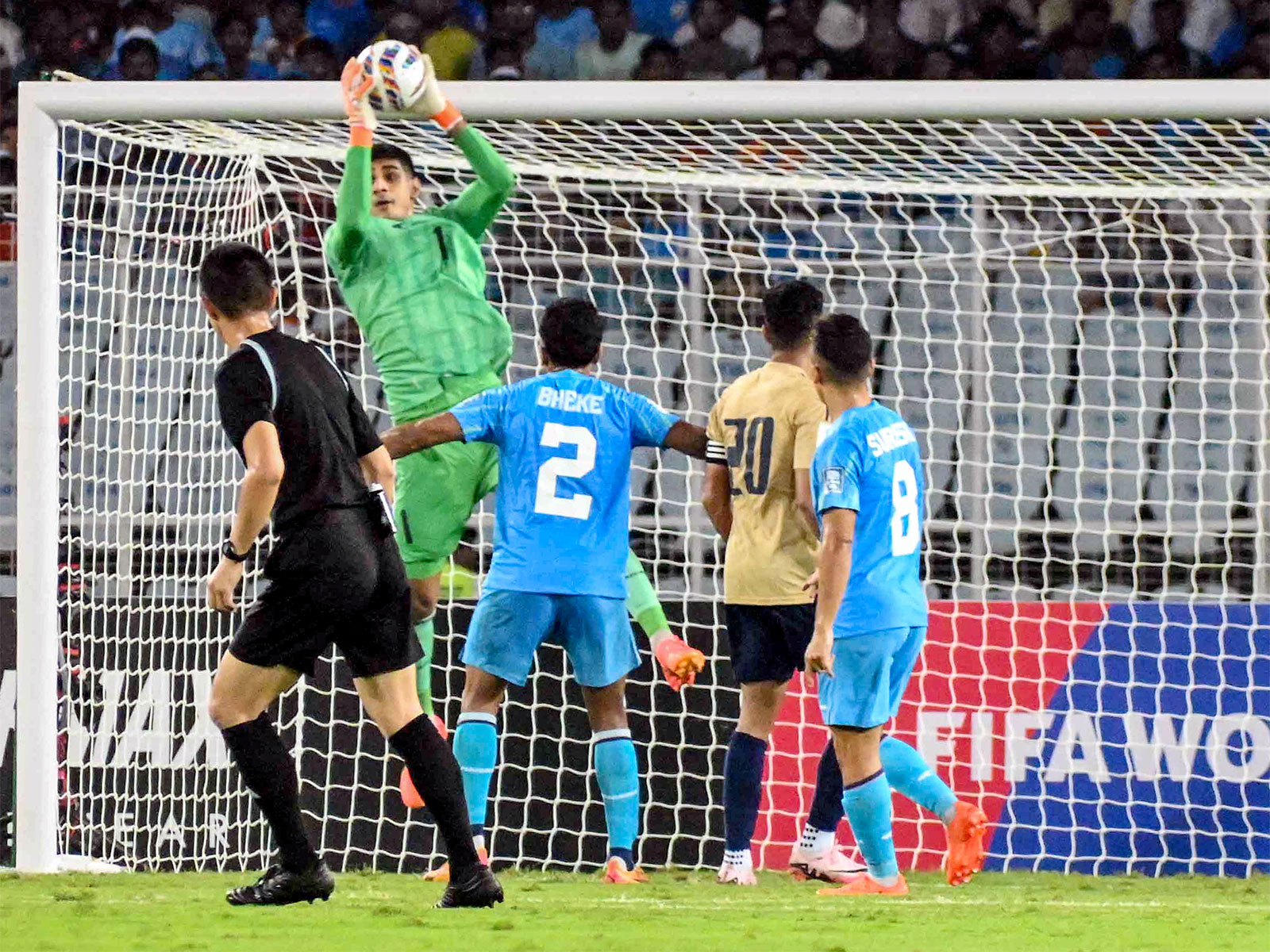 Indian football team in action. (Photo/ANI)