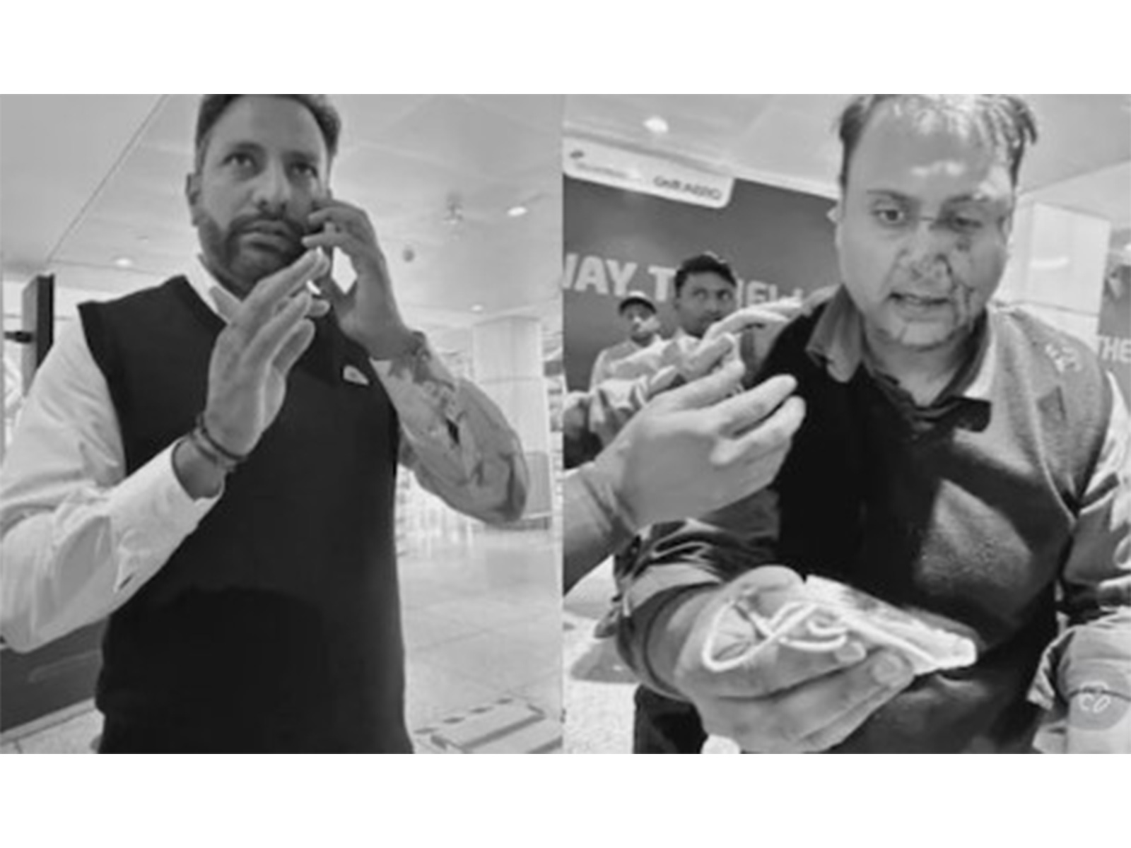 An image posted by passenger Ankit Dewan claiming assault (Photo/@ankitdewan)