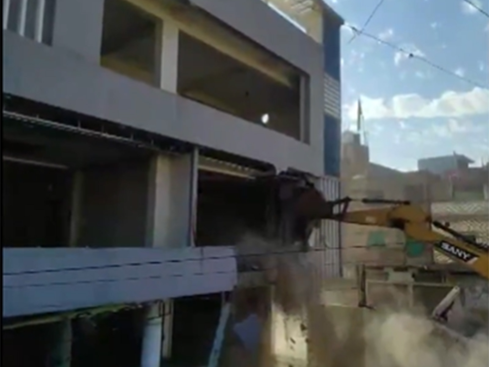 Illegal structure being demolished (Photo/ANI)