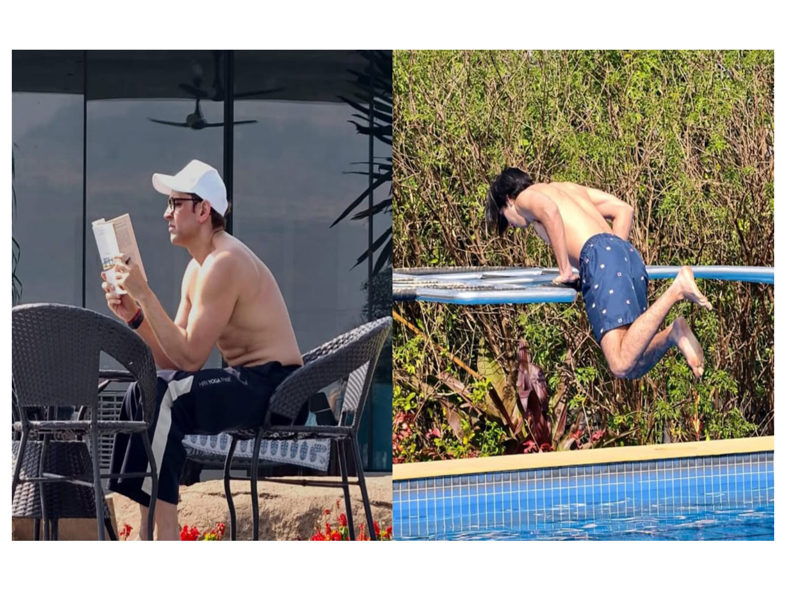 Hrithik Roshan (R) Hrithik's son (L) (Photo/instagram/@hrithikroshan)