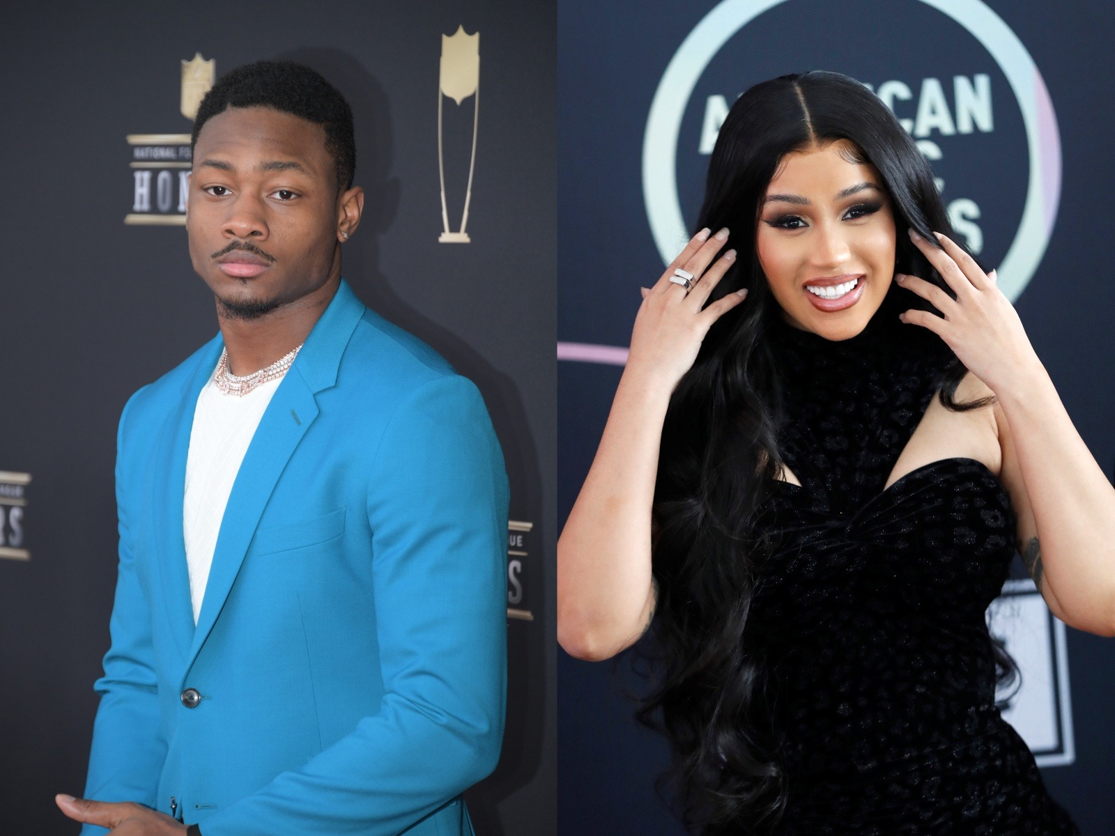 Cardi B, Stefon Diggs (File photo/Reuters)