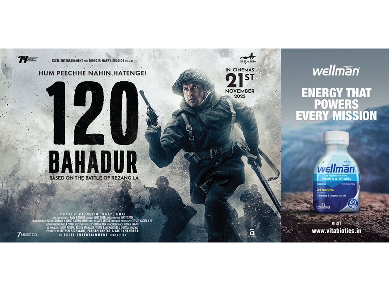 Wellman proudly collaborates with 120 Bahadur, celebrating discipline, consistency, and everyday strength -- values built through commitment, preparation, and resilient habits