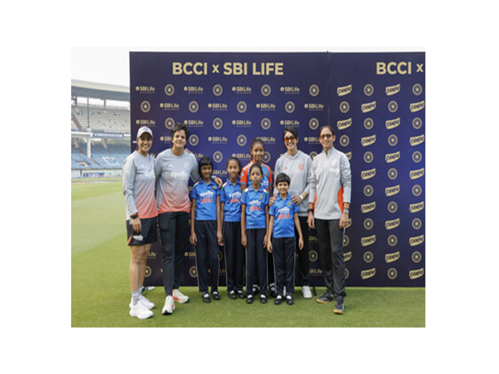 Indian Women's Cricket Team players interact with five young girls from Udayan NGO during a Meet & Greet in Visakhapatnam