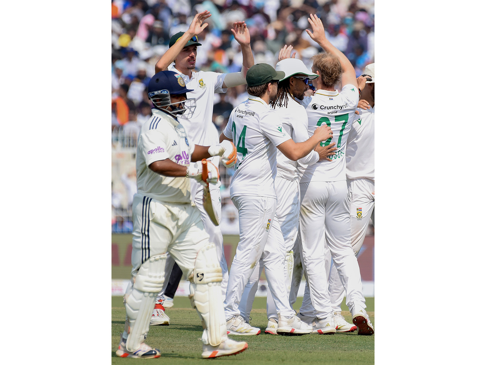 Rishabh Pant walking off after dismissal in Kolkata Test. (Photo: ICC)