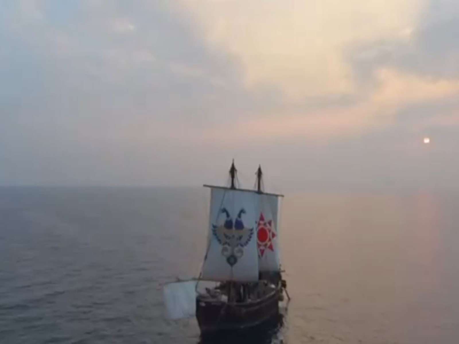 INSV Kaundinya on historic voyage (Photo/ X @INSVKaundinya)