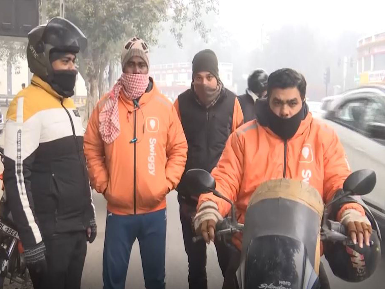 Delivery Workers Swiggy, Zomato, Blinkit, Zepto, Amazon, Flipkart Partners holds Nationwide Strike (Photo/ANI)