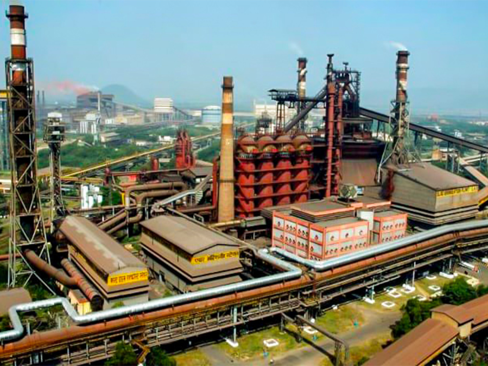 A aerial view of the Vishakhapatnam Steel plant (File Photo/ANI)