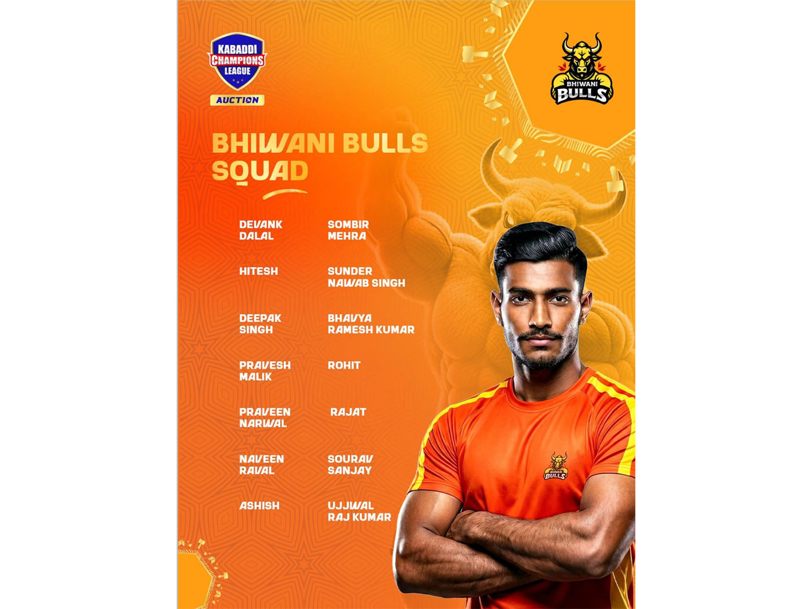 Bhiwani Bulls squad. (Photo/KCL) 
