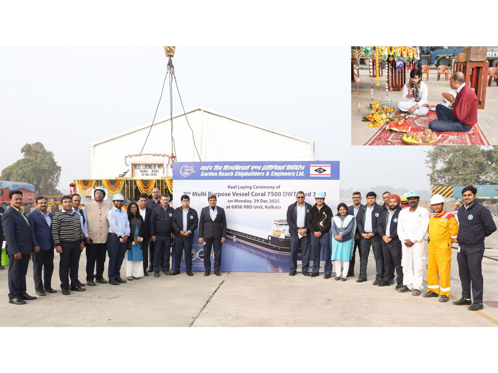GRSE strengthens export drive; second MPV takes shape with keel laying (Photo/GRSE) 