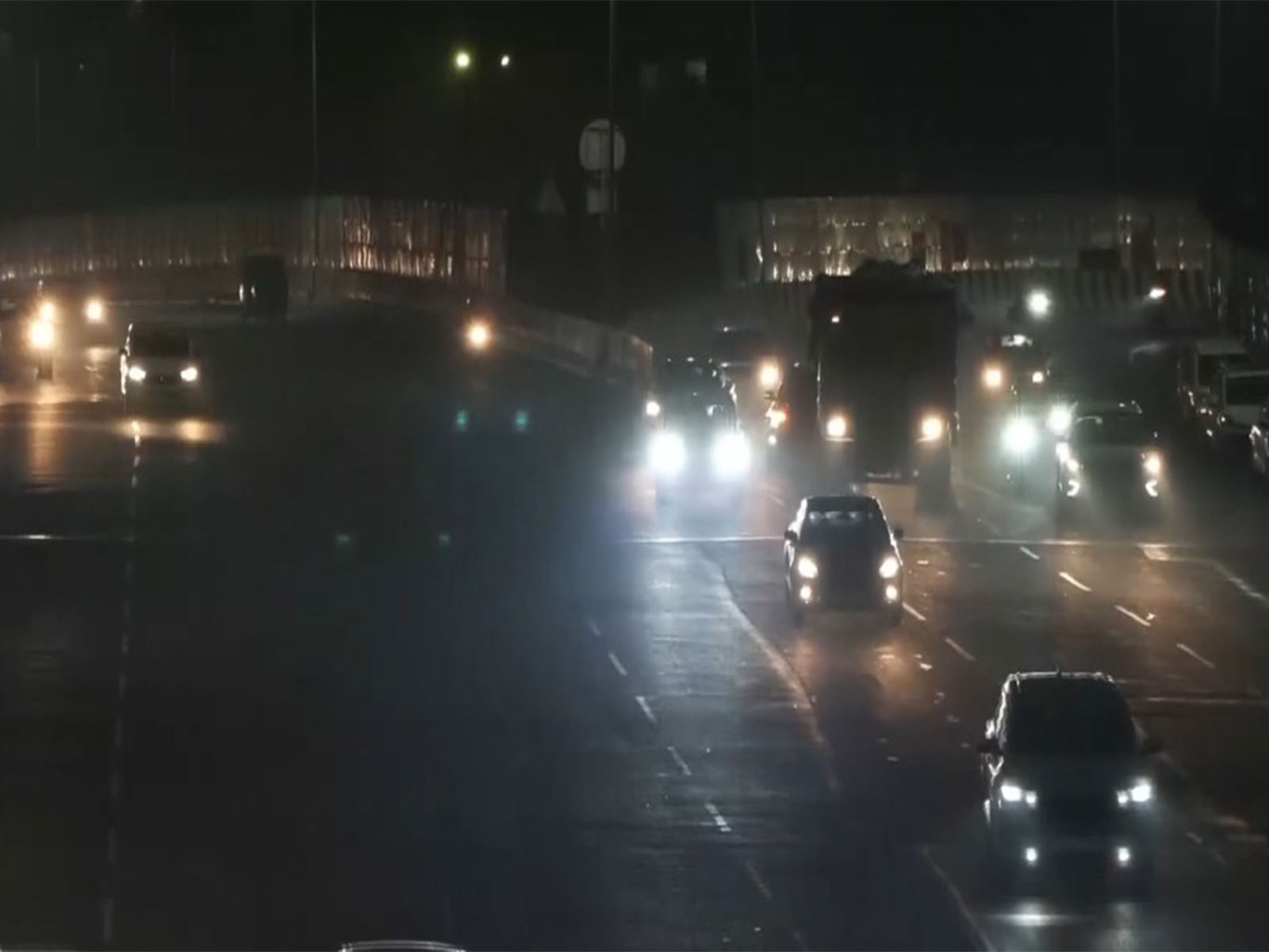 Delhi's Dhaula Kuan area on Sunday morning. (Photo/ANI)