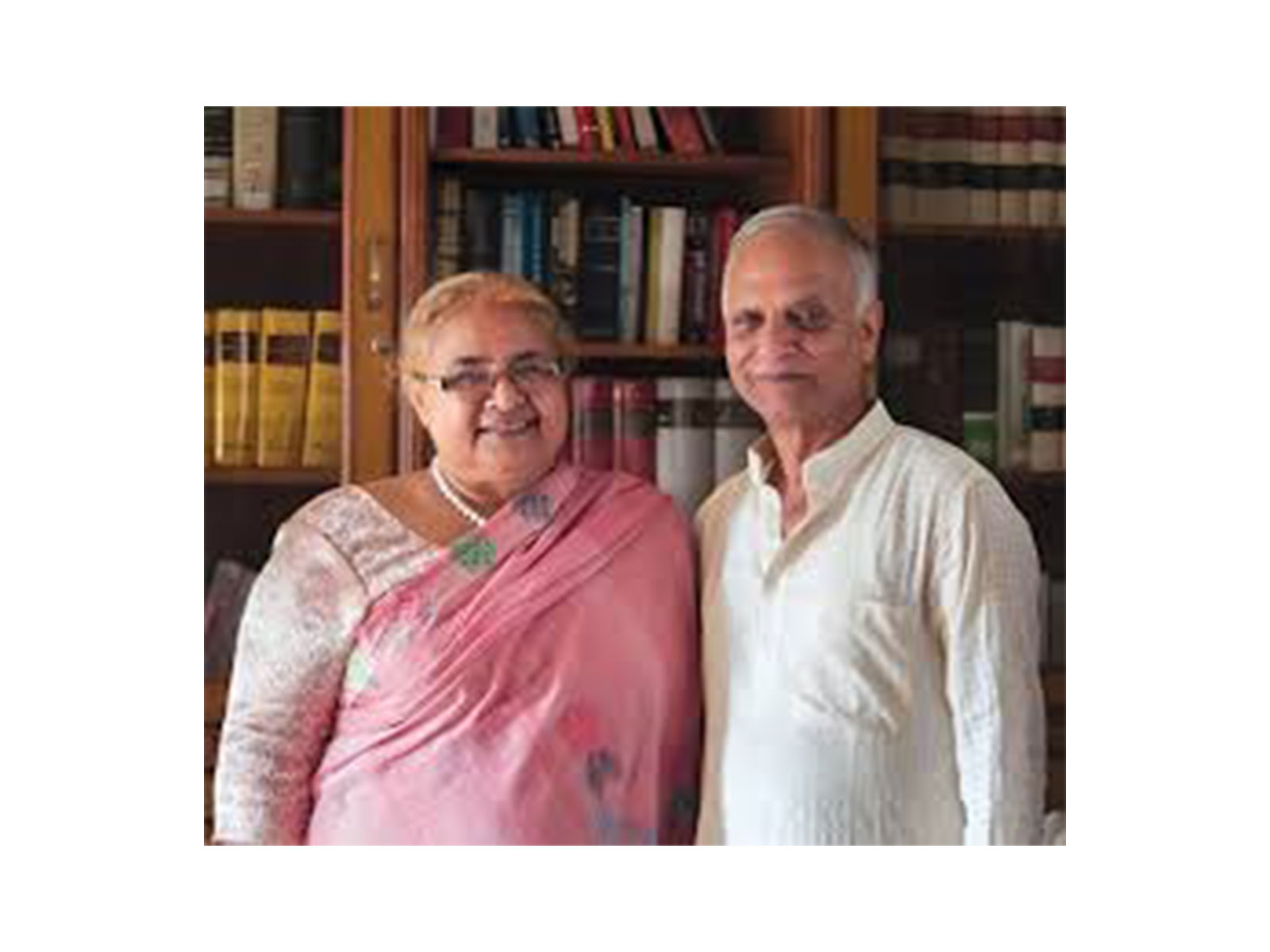 Nepal's Interim PM Sushila Karki with husband, Durga Prasad Subedi (Photo/X@FamilyHandout)