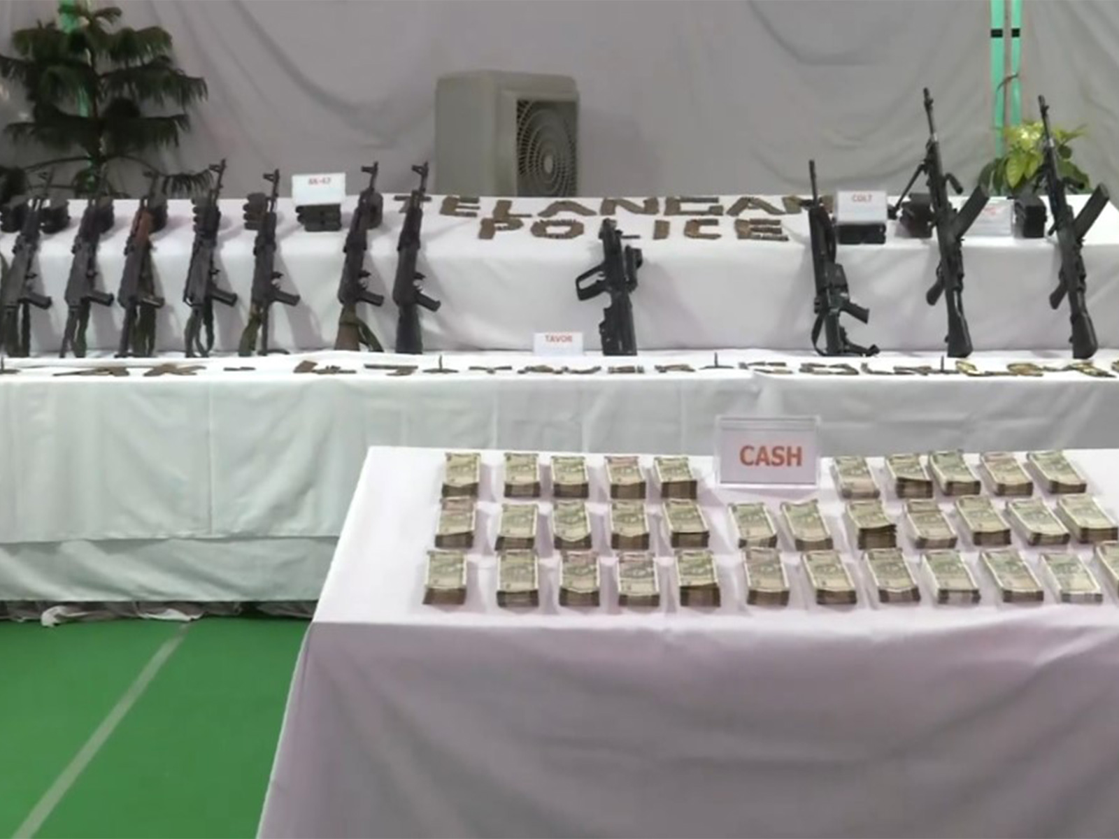 Arms cache of multiple surrendered CPI Maoist members (Photo/ANI)