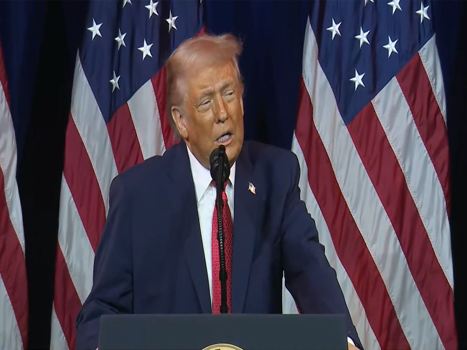 US President Donald Trump speaks at the House GOP Member Retreat (Image Source: The White House/YouTube)