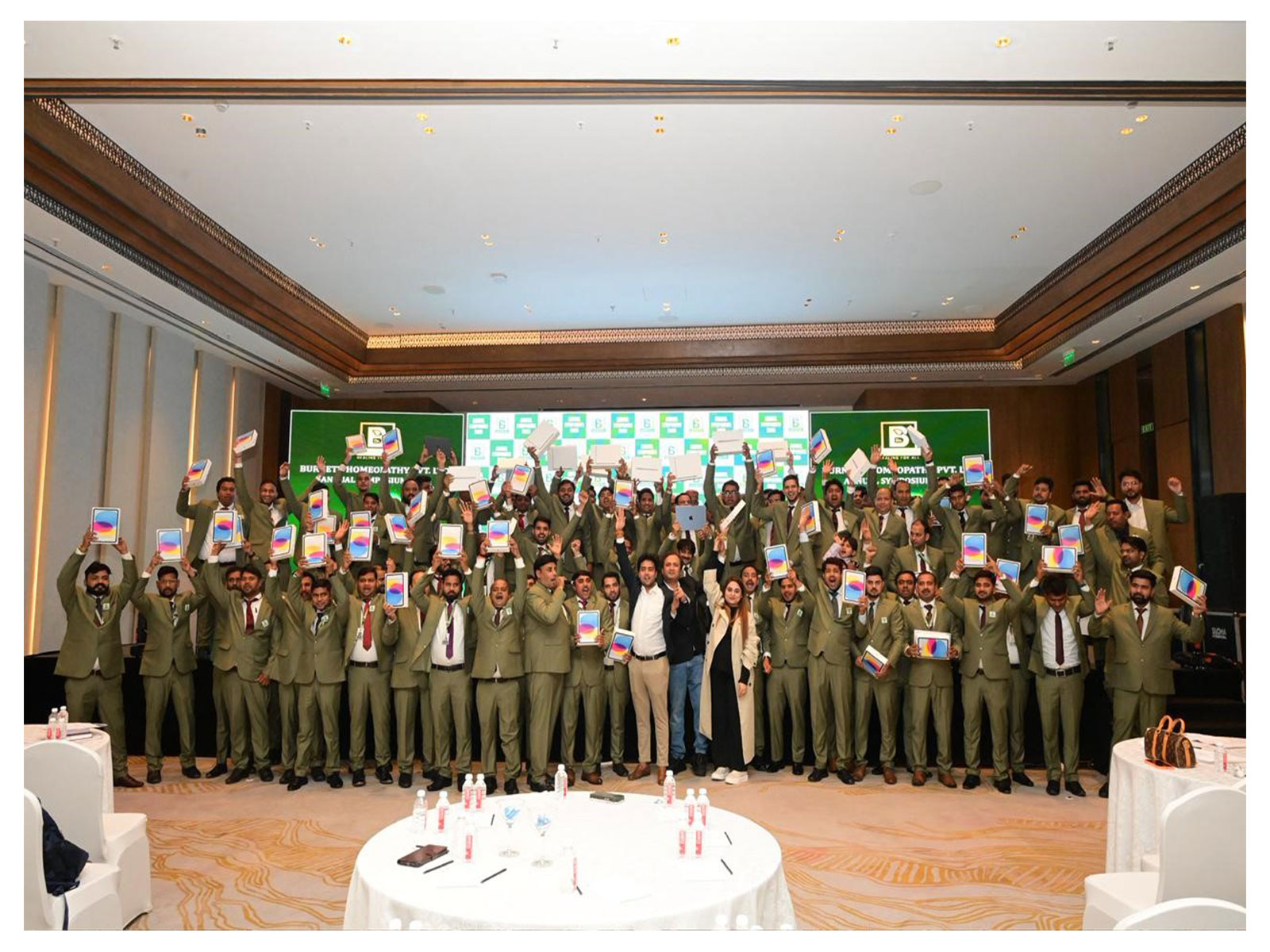 Burnett Homeopathy Gifts Apple MacBooks to 100 Employees at Grand New Year Celebration in Jim Corbett