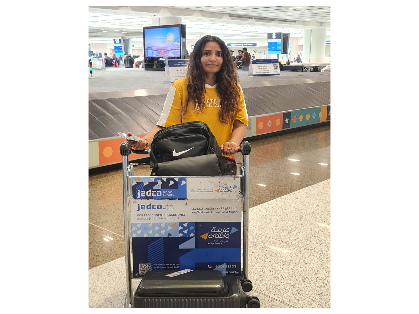Indian national Rakki Kishan Gopal, stranded on Yemen's Socotra Island, arrives in India after being evacuated via Jeddah on January 7. (Photo: X/@IndiaInYemen)