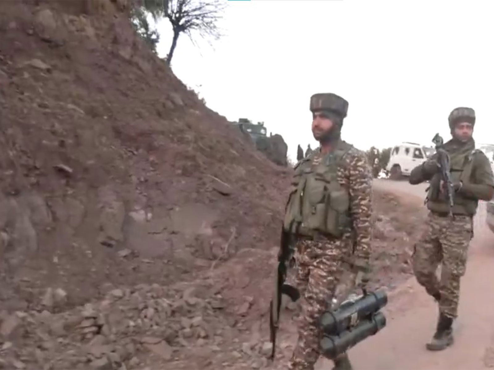 Security forces conducting a combing operation in the forests of Kamadh Nullah, Kathua (Photo/ANI)