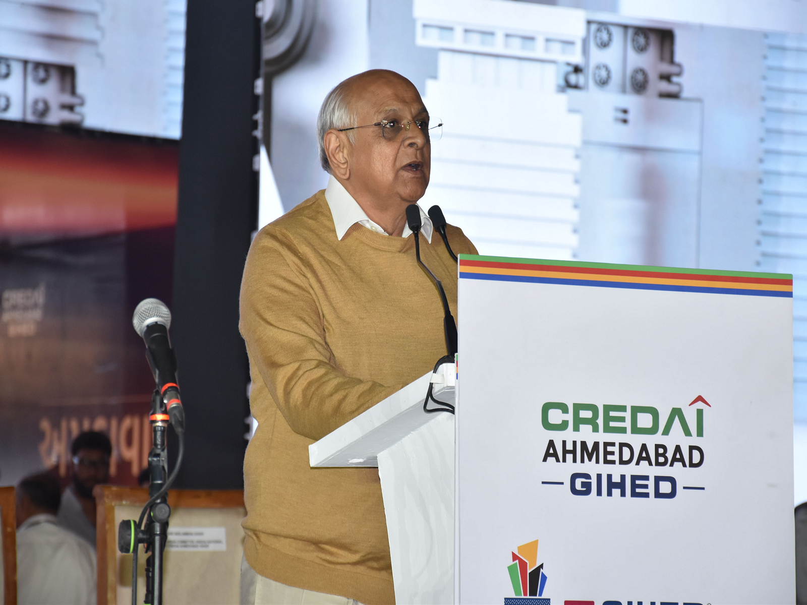 Gujarat Chief Minister Bhupendra Patel at the 20th grand Property Show-Olympiad of CREDAI Ahmedabad-GIHED (Photo/Gujarat CMO)