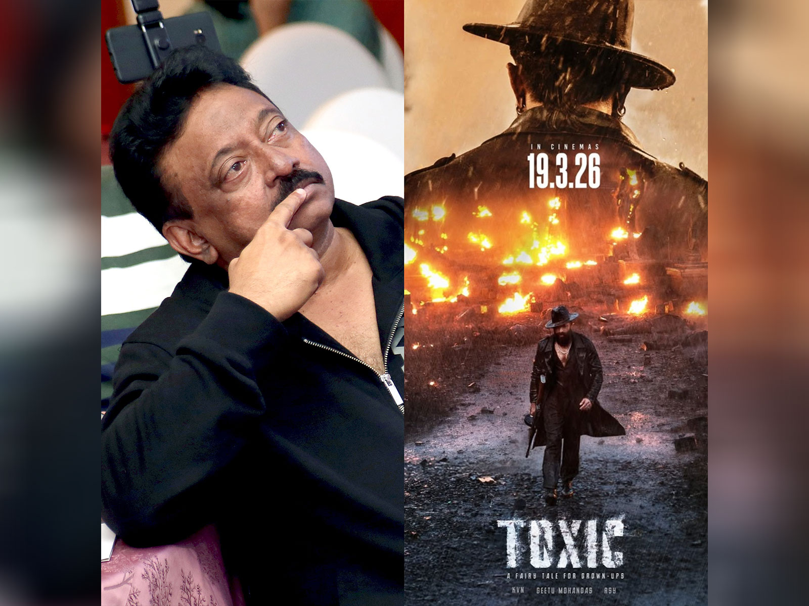 Ram Gopal Varma praises 'Toxic' director (Photo/ANI/Instagram@thenameisyash)