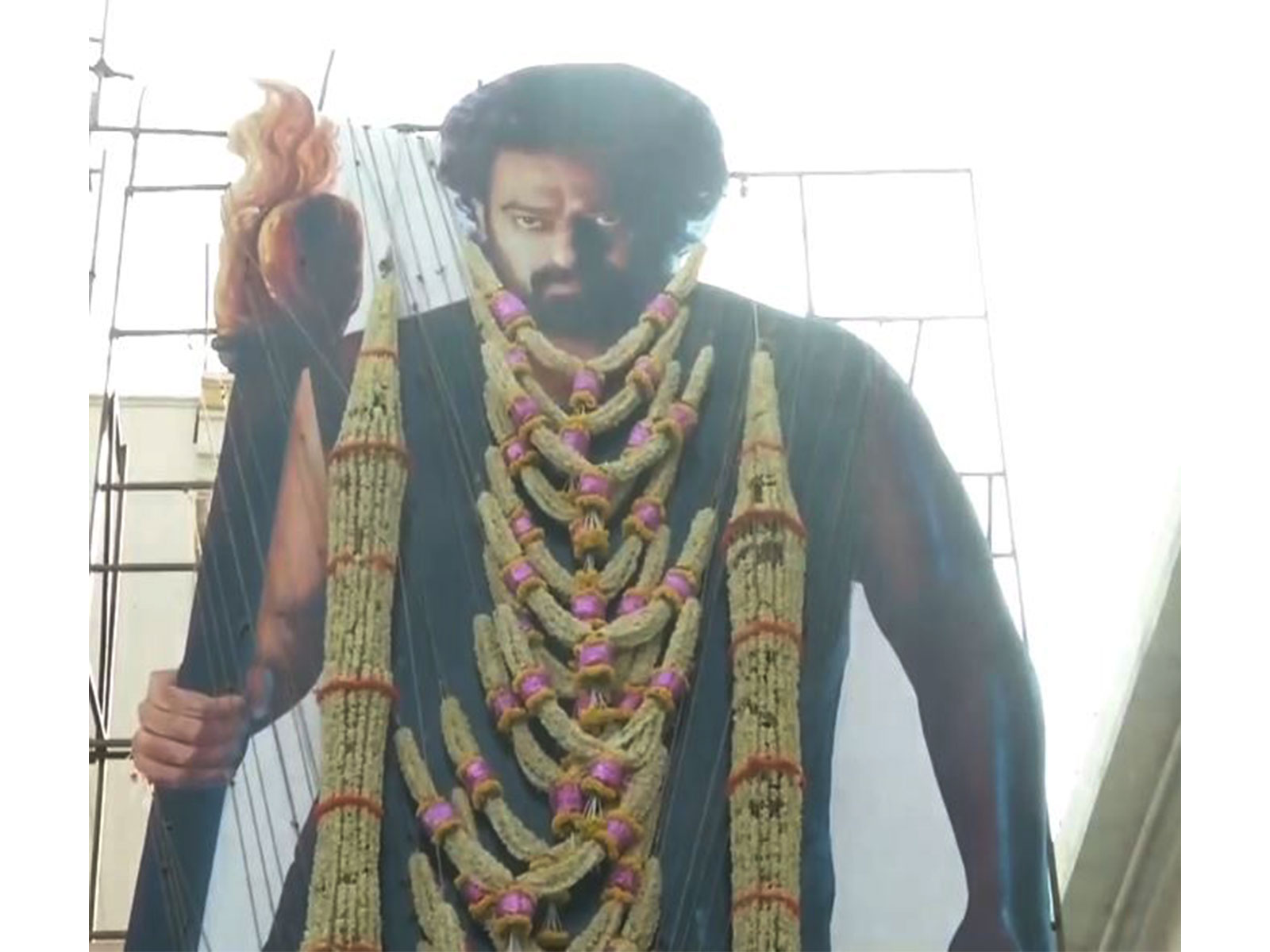 Fans gather to celebrate 'The Raja Saab' (Photo/ANI)