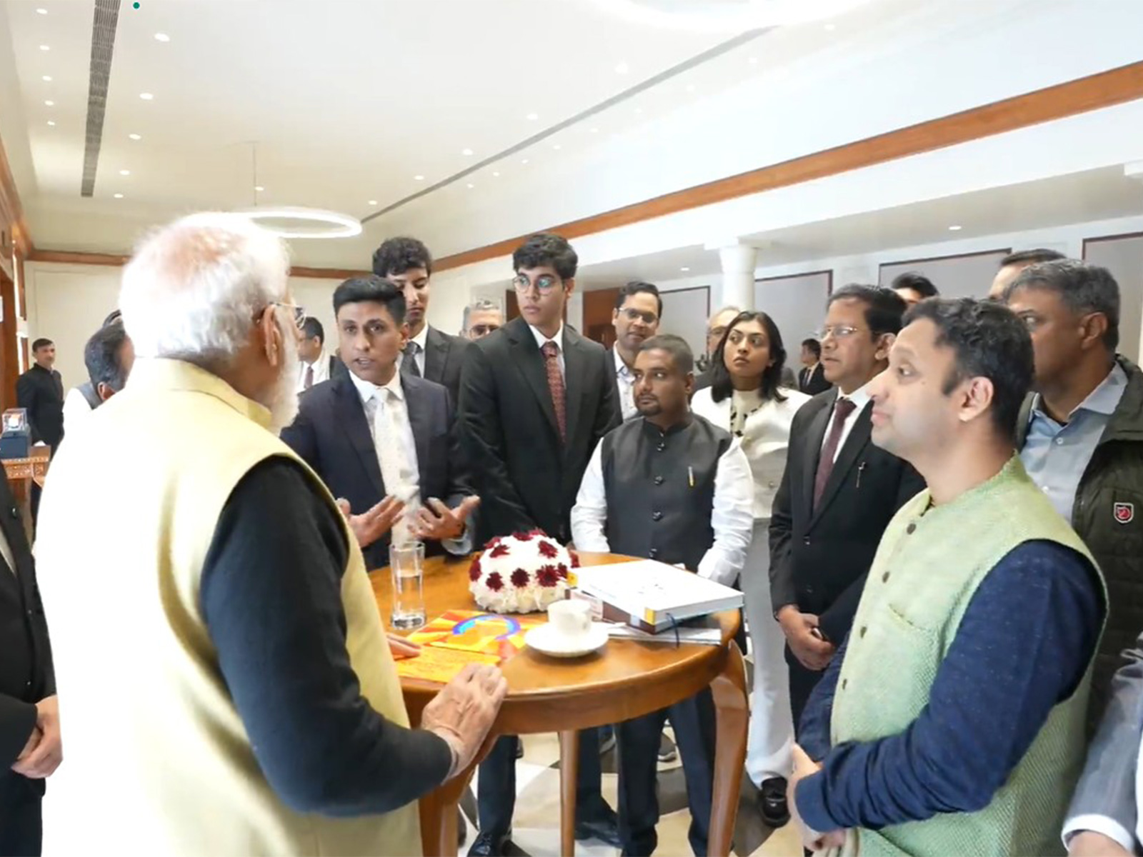 Prime Minister Narendra Modi meets Indian AI Start-Ups (Image: PMO)
