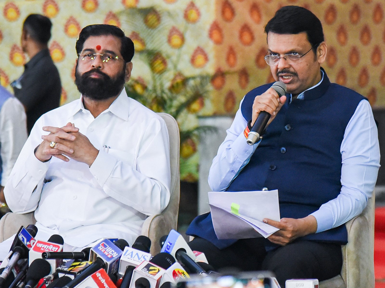 Maharashtra CM Devendra Fadnavis (R) and Deputy CM Eknath Shinde (L) (File Photo: ANI) 