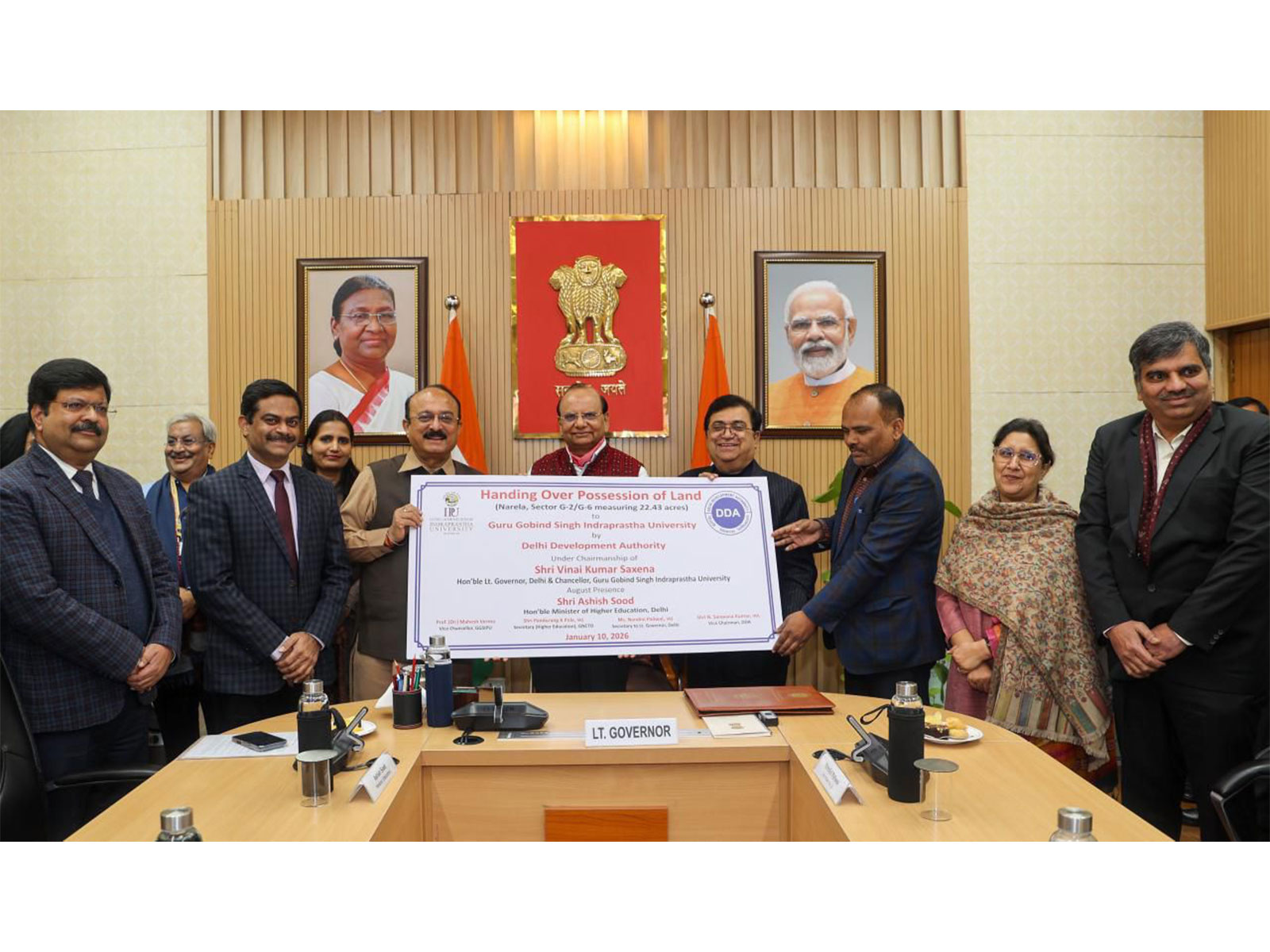 DDA hands over land to GGSIPU, Delhi Teachers' University in Narela (Photo/ANI)