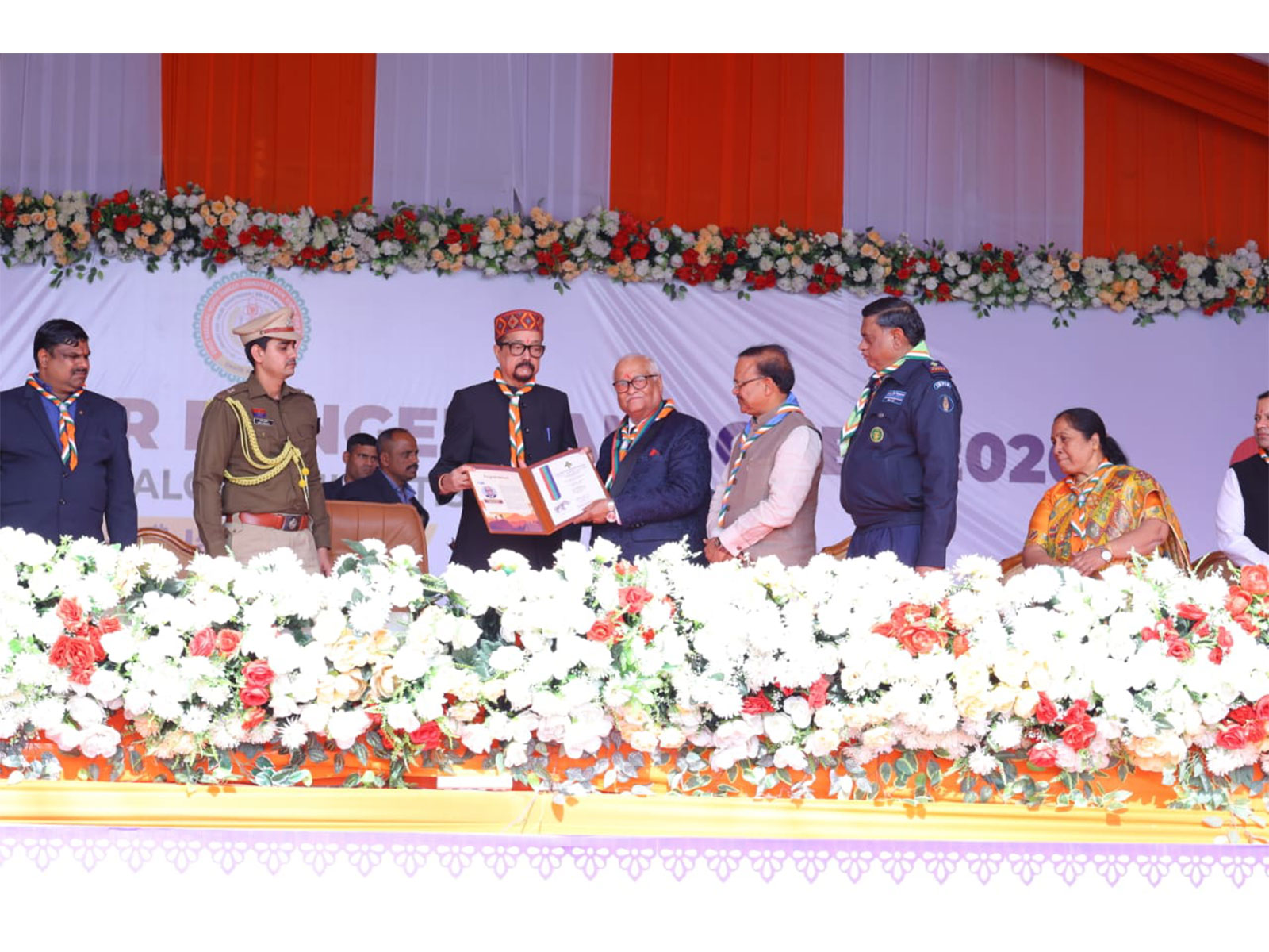 Shri Naresh Kaushal, Editor of Dainik Tribune, Honoured with the Highest Award of the Bharat Scouts and Guides - 'Silver Elephant Award'