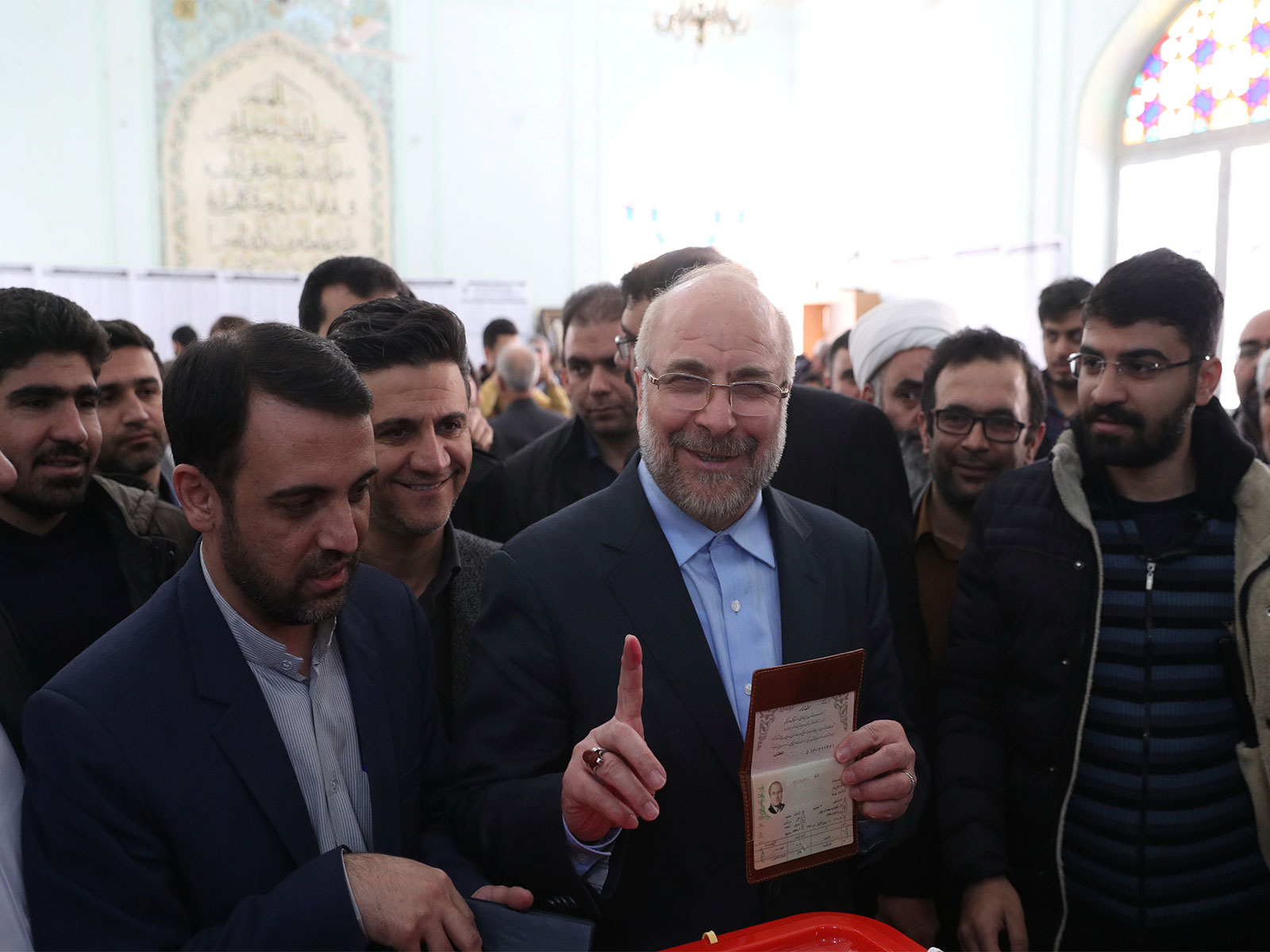 Iran's parliamentary speaker Mohammad Baqer Qalibaf (centre). (File Photo/Reuters)