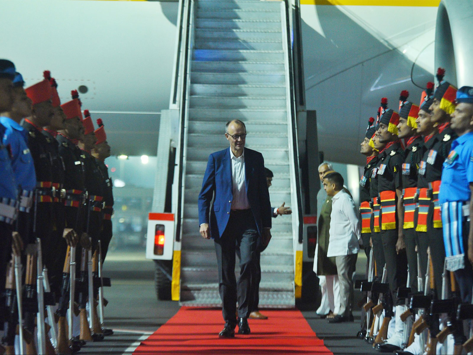 German Chancellor Merz arrives in India (Photo/X@MEAIndia)